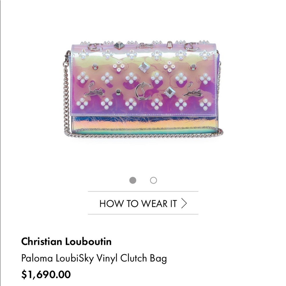 Christian Louboutin Loubisky Clutch NWT - Picture 2 of 8